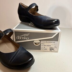 Dansko Fawna Burnished Calf - Navy